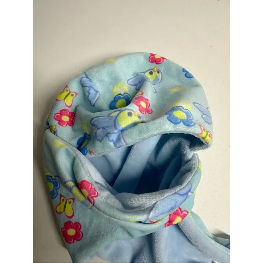 Disney Parks Blue Hei Hei Moana Fleece Lined Chin Strap Baby Infant Hat EUC OS